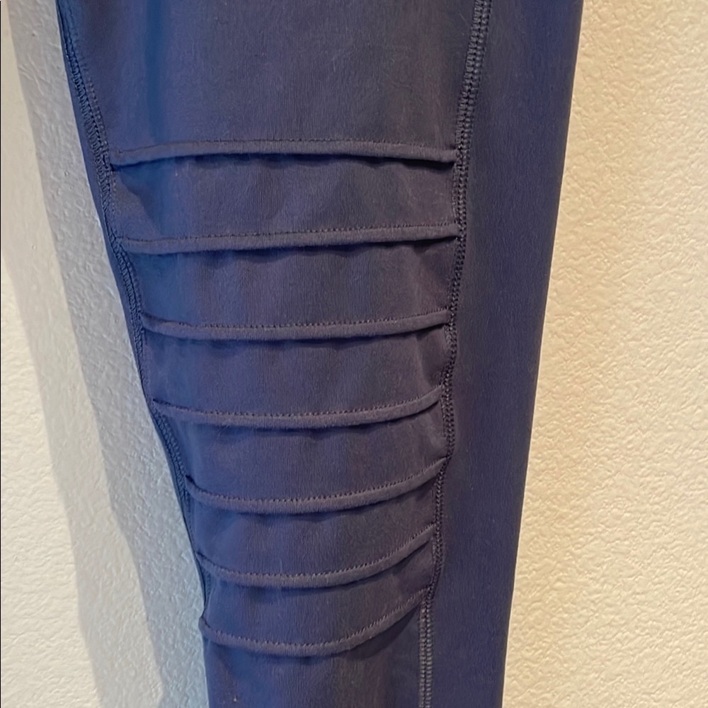 Puma Moto Mesh Leggings, Slate Blue Size L - Picture 3 of 13